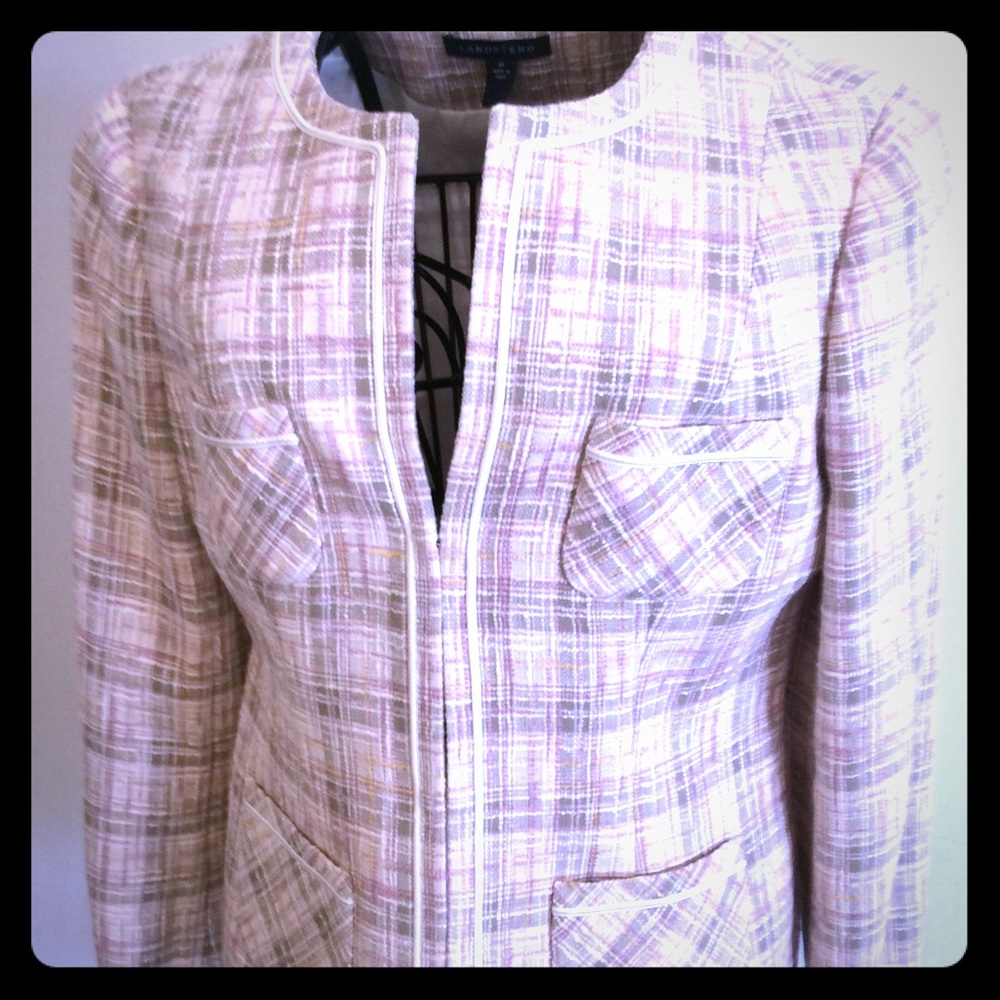 Lands’ End multi-pastel color Blazer size 6P